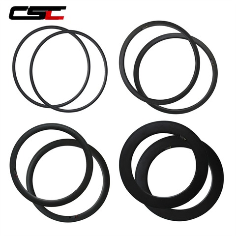 700C CSC Carbon Bike Rim 24/38/50/60/88mm Depth Profile Tubular or Clincher Bicycle Rim ► Photo 1/6