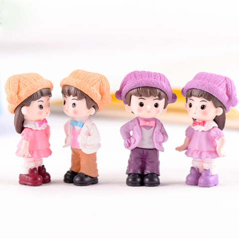 Resin Lovely Doll for DIY Dollhouse Accessories Lovers Couple Dollhouse Decoration Gift Toys for Children ► Photo 1/1