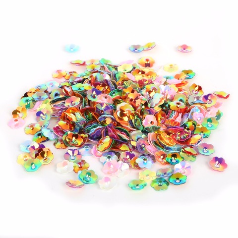 600-3800pcs 4/6/8/10mm White Mix Color 3D Sequin Flower Paillettes for Clothing Accessories DIY Craft Jewelry Making Findings ► Photo 1/6