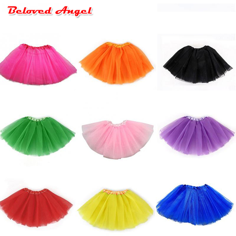 Baby Girls Tutu Skirts Kids Elastic Waist Pettiskirt Girl Princess Tulle Skirt 14 Colors  Mini Skirts Children Clothing 0-8 Yrs ► Photo 1/6