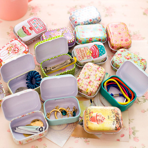 Colorful mini tin box sealed jar packing boxes jewelry, candy box small storage boxes cans coin earrings, headphones gift box ► Photo 1/5