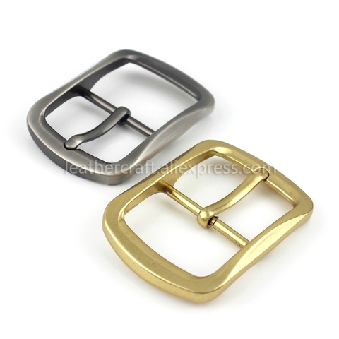 1x Metal Belt Buckle Center Bar Single Pin Buckle Men's Fashion Belt Buckle 2 Colors for 37-39mm Belt Leather Craft Accessories ► Photo 1/6