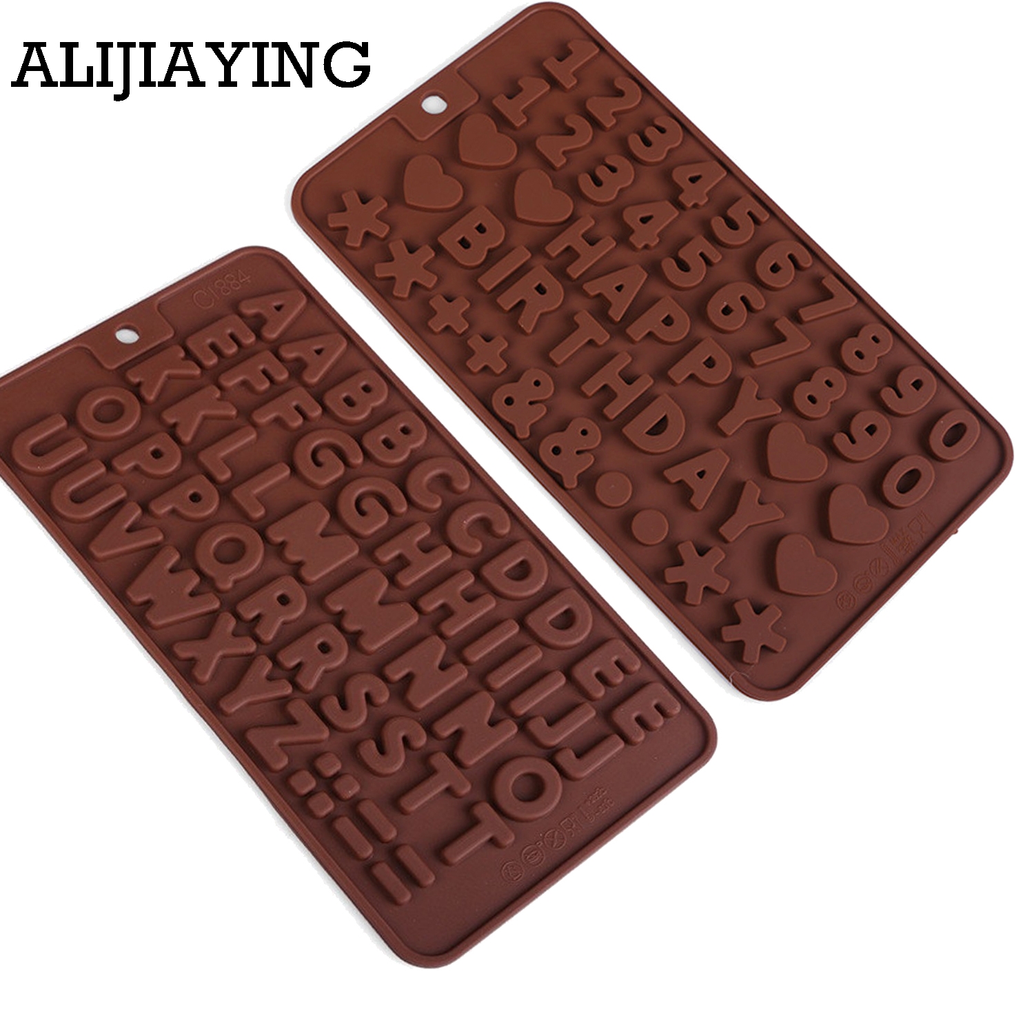SILIKOLOVE New English Letters Silicone Chocolate Mold for Cake
