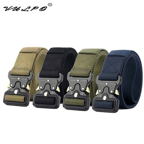VULPO New style Military Equipment Army Tactical Belt Men Thicken Metal Buckle Sturdy Nylon Belt Combat Belts Multiple colors ► Photo 1/6