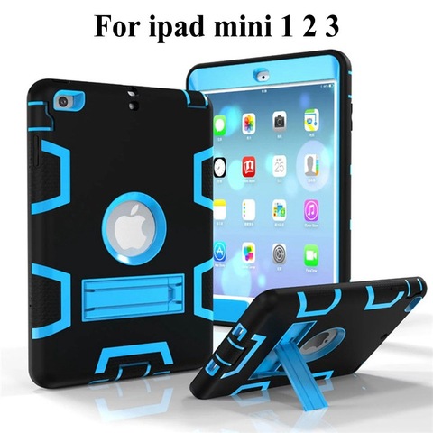 New hot kids shockproof dustproof rubber protective tablet case for Apple iPad Mini 1 2 3 Mini123 Baby Safe Armor Case+Film+Pen ► Photo 1/6