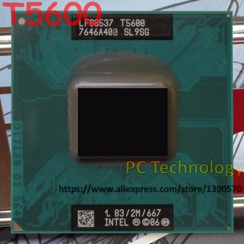 Original T5600 Intel Core2 Duo CPU T5600 2M Cache, 1.83GHz, 667MHz FSB Socket 479  laptop processor support 945 free shipping ► Photo 1/2