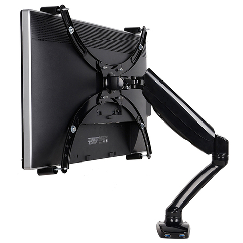 Full Motion LCD Monitor Holder Computer Display Mount Bracket Fit for w/o VESA Display AOE Apple Samsung All in One Computer ► Photo 1/4