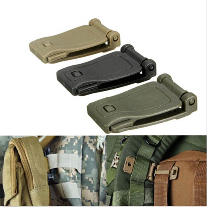 10Pcs Molle Webbing Connecting Clips Strap Buckle Backpack Quick-Slip Clip