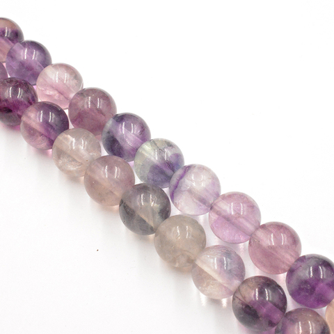 4-12mm Natural Stone Purplel Fluorite Round Beads Wholesale Loose Beads for Fashion Jewelry Making Accessories DIY Free Shipping ► Photo 1/1