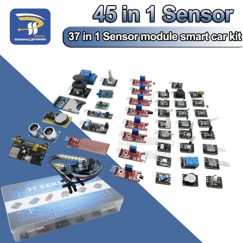45 in 1 Sensors Modules 16 Kinds Starter Kit For Arduino Raspberry Pi , better than 37 in 1 Sensor DIY Kit UNO R3 MEGA2560 ► Photo 1/6