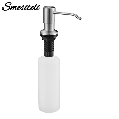 Free Shipping Stainless Steel Kitchen Sink Countertop Soap Dispenser Built in Hand Soap Dispenser Pump, Large Capacity 13 OZ Bot ► Photo 1/6
