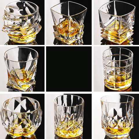 Square Crystal Whiskey Glass Cup For the Home Bar Beer Water and Party Hotel Wedding Glasses Gift Drinkware ► Photo 1/2