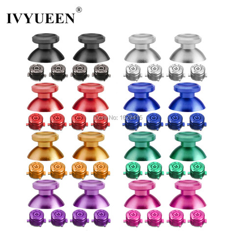 IVYUEEN Metal Alanog Stick Caps For Play Station 4 PS4 DS4 PRO Slim Controller Aluminium Thumbsticks 9mm Bullet Action Buttons ► Photo 1/6