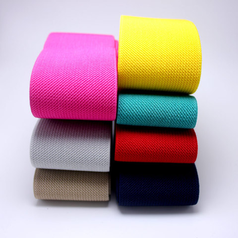 5CM wide  high quality durable pants skirt belt Color Elastic Band / Twill Elastic Tape  Latex Elastic Tape Rubber Band ► Photo 1/4