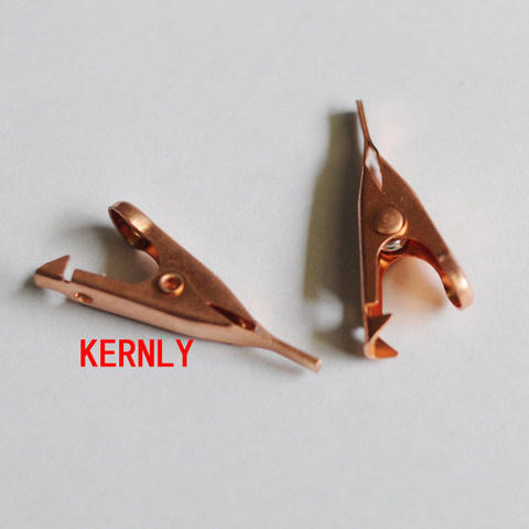 Pure copper crocodile clip flat small size 4 pairs ► Photo 1/2