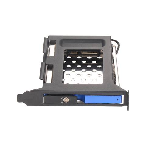 Uneatop aluminum 2.5in Tray-less hard drive case  hot swap SSD HDD mobile rack for PCI Expansion slot ► Photo 1/6