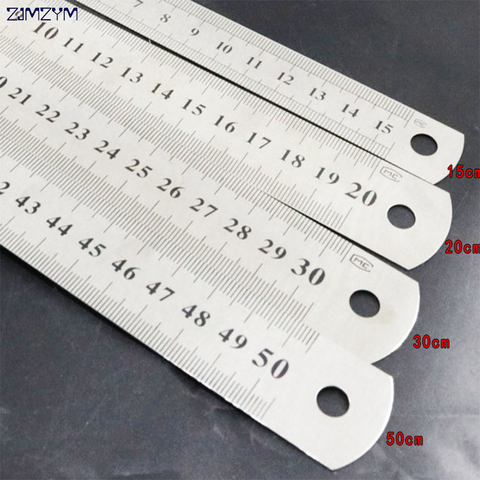 15/20/30/50cm  6/8/12/15 inch Metric Rule Stainless Steel Ruler Metal Straight Ruler Precision Double Sided Ruler ► Photo 1/5