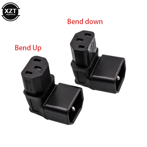 3Pin IEC Connector Down UP 90 Angled IEC 320 C14 Male to C13 Female Power Adapter connector AC plug for lcd wall mount TV ► Photo 1/6