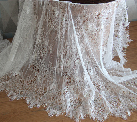 3Meter Handmade DIY clothing lace accessories French eyelash embroidery lace width 65cm ► Photo 1/5