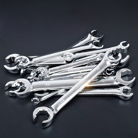 6-27mm Double Headed Metric Open End Wrench Six Angle Special Metal Wrenches for Oil Pipe Tubing Spanner Auto Repair Tools 1pcs ► Photo 1/5