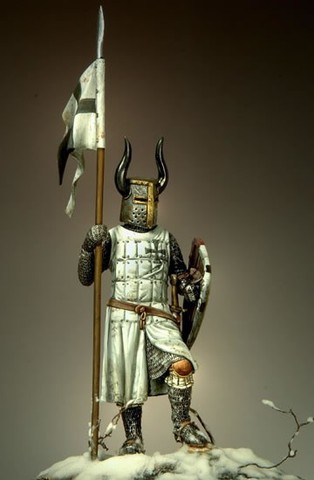 holding the flag of the Teutonic warrior 54mm ► Photo 1/1