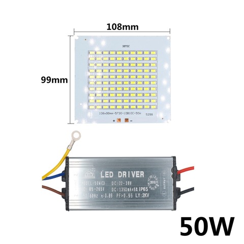 50W 100W 150W 200W LED SMD5730 Chip Lamp Bead With LED Driver High Power LED Floodlight 30-36V For Indoor Outdoor DIY PCB Kit ► Photo 1/4