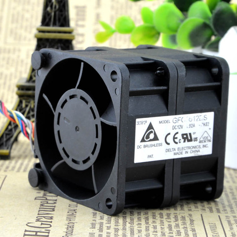 The original Delta 6056 double motor 6CM high speed turbo fan violence 12V 1.92A GFC0612DS cooling fan Free Shipping ► Photo 1/2
