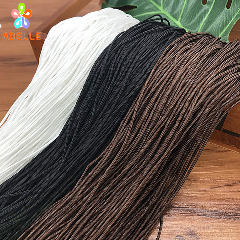 Braided Nylon Rope 2mm white/black/coffee Roman Curtain blinds Accessories Festoon Shutter String DIY Free shipping 90m ► Photo 1/6