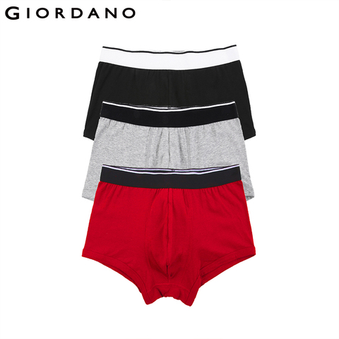 Giordano Men Underwear 3-pack Cotton Boxer Brand Mens Underwear Boxers Cueca Boxer Masculina Calzoncillos Hombre Boxer Marca ► Photo 1/6