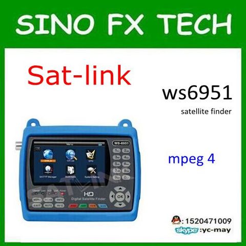 original Satlink ws-6951 satellite finder 3.5 inch LCD for DVB-S2 MPEG-2/MPEG4 meter handholder Satlink ws6951 ► Photo 1/1