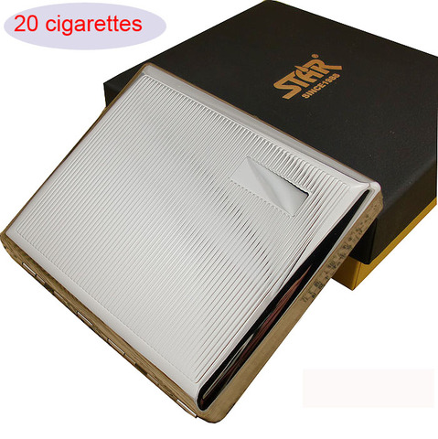 20 pcs cigarette genuine brand silver cigarette case,Stainless steel metal men's cigarette box ► Photo 1/2