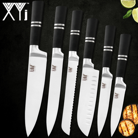 XYj Kitchen Knives Paring Utility Santoku Chef Slicing Bread Stainless Steel Knives New Arrival 2022 Kitchen Tools Accessories ► Photo 1/6