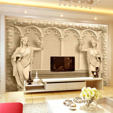Modern Home Decor Custom 3D Mural Wallpaper Backdrop European Sculpture Murals Living Room Background High Quality Wall Papers ► Photo 1/5