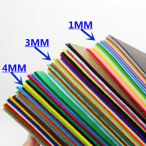 3pcs 1/3/4mm Mixed Color Cloth Fabric Felt For Handmade Fabric Crafts Toy Gift Polyester Tablecloth Needlework DIY Needle Sewing ► Photo 1/6
