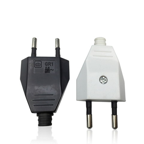 2Pieces 5Pieces 10Pieces Rewirable European Plug CE 2 Pin EU Plug  250V 2.5A DIY Power Cord ► Photo 1/6