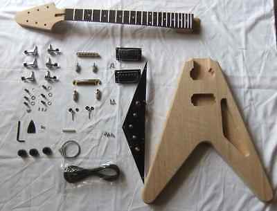 GAX 2 Dual-coil Pickups Unfinished DIY GAX Electric Guitar Without Headstock #9 ► Photo 1/1