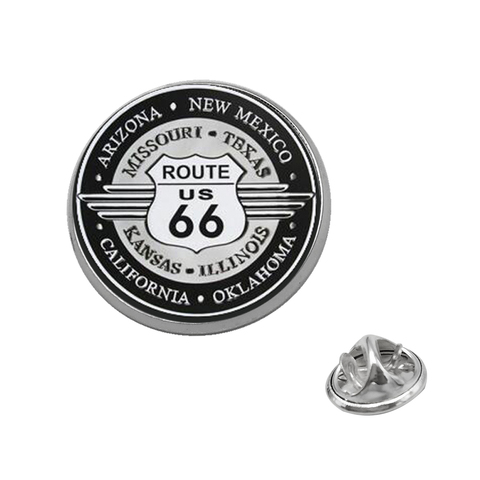 Suteyi Vintage Black US Route 66 Symbol Pins Art American Flag Design Glass Cabochon Brooches Handmade Metal Brooch Jewelry ► Photo 1/5