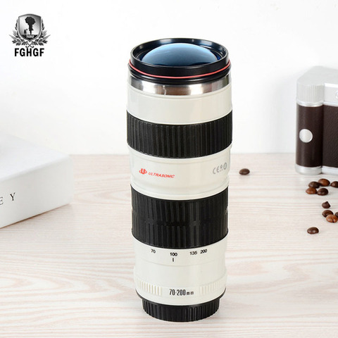 450ml SLR Camera 70-200 Camera Lens Mug Coffee Mug With Lid Fantastic Stainless Steel Milk Caneca Lente Cups Drinkware ► Photo 1/6