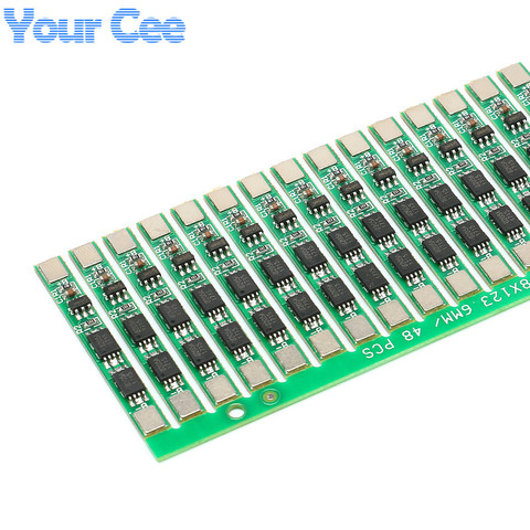 50 pcs 1S 3.7V 4A li-ion BMS PCM 18650 Battery Protection Board PCB for 18650 lithium ion li Battery Double MOS ► Photo 1/4