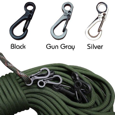 10Pcs/lot Mini Carabiner Camping EDC Survival Climbing SF Spring Backpack Clasps Keychain Paracord Tactical Gear Hooks Key Chain ► Photo 1/6