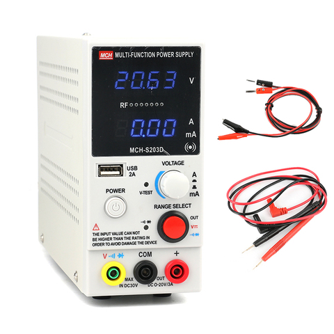 MCH S203D Professional Phone Notebook Repair Adjustable Laboratory Switching DC Power Supply USB 5V 2A 20V 3A RF Signal test ► Photo 1/5