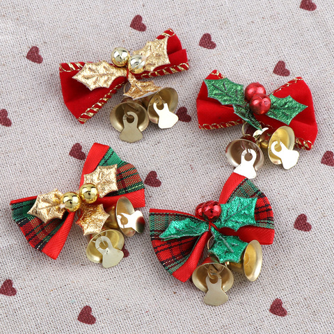 8PCS  Christmas Tree Bow Christmas Ornaments Bell 4 Type Mix  Home Garden Bows Christmas/Wedding Party Decoration ► Photo 1/6