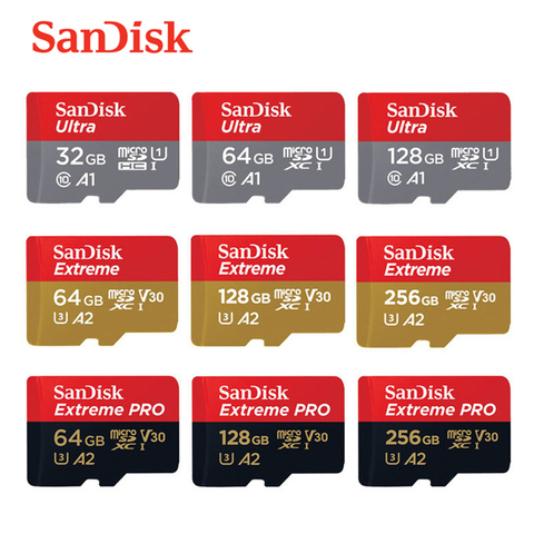 100% original SanDisk  Micro SD Card 16GB 32G microSDHC 64G 128G 256G MicroSDXC UHS-I Class10 Memory Card Tran Flash TF Cards ► Photo 1/6