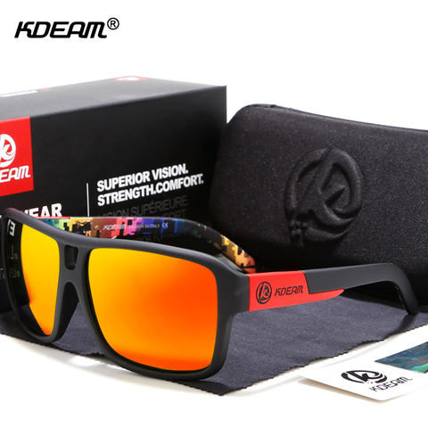 Jam Style Polarized Sunglasses Men Sports Eyewear Brand KDEAM Super Quality Sun Glasses Function Include Full Package ► Photo 1/6