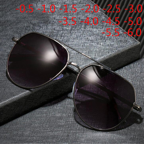 Diopter SPH 0 -0.5 -1 -1.5 -2 -2.5 -3 -3.5 -4 -4.5 -5 -5.5 -6.0 Finished Myopia Sunglasses Men Women Nearsighted Glasses ► Photo 1/6