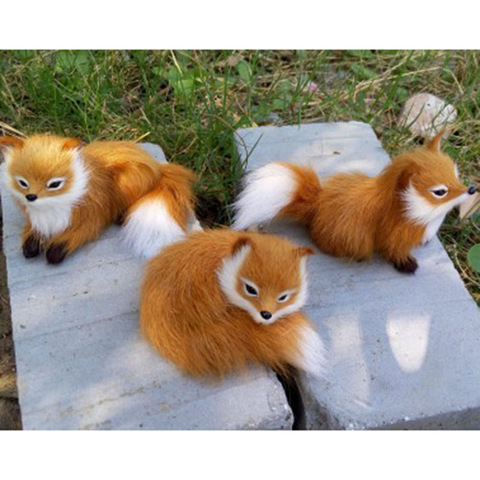 1 Pcs Simulation Animal Foxes Plush Toy Doll Photography for Children Kids Birthday Gift NSV775 ► Photo 1/6