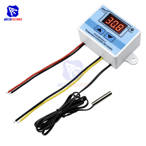 diymore DM-W3001 220V 12V 24V 10A LED Digit Temperature Controller for Arduino Cool/Heat Switch with Thermostat NTC Probe Sensor ► Photo 1/6
