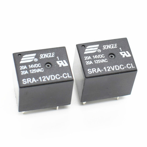 5Pins RELAY 12V for DC Coil Power Relays PCB 20A SRA-12VDC-CL Wholesale Price ► Photo 1/6