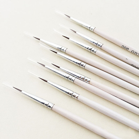 6Pcs/Set Fine Hand-painted Thin Hook Line Pen Drawing Art Pen #0 #00 #000 Paint Brush Art Supplies Nylon Brush Painting Pen ► Photo 1/4
