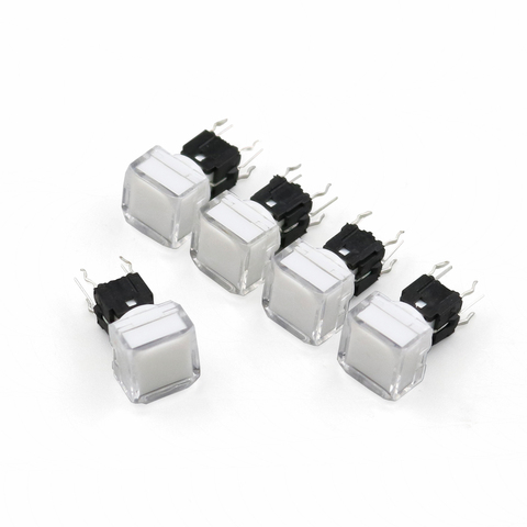 5Pcs TS5 Series Square 9.2*9.2mm With LED Momentary SPST PCB Mini Push Button Click Tact Switch ► Photo 1/6